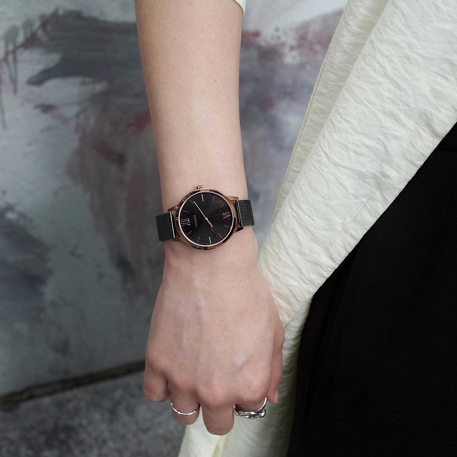 Часы Casio Collection LTP-E157MRB-1B — кварцевые, сталь металл