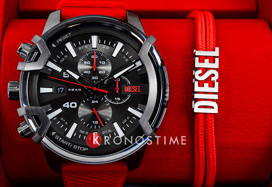 Часы Diesel Griffed DZ4673SET — черный, сталь металл