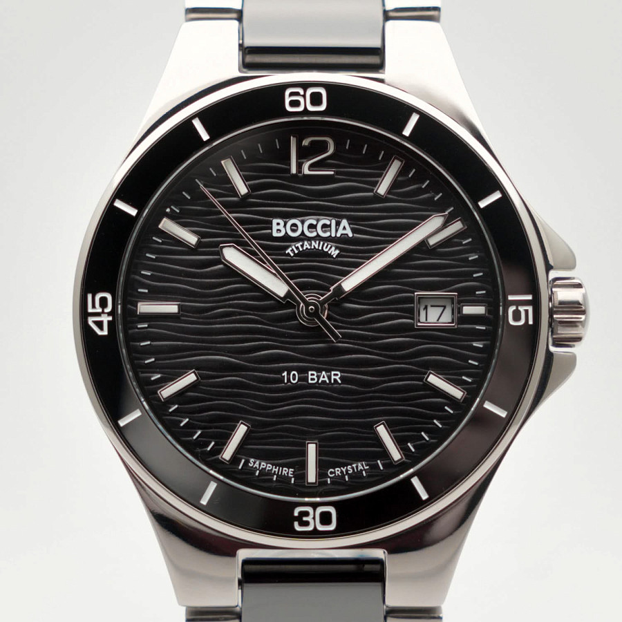 Часы Boccia Titanium Ceramic 3384-02 — кварцевые, керамика титан