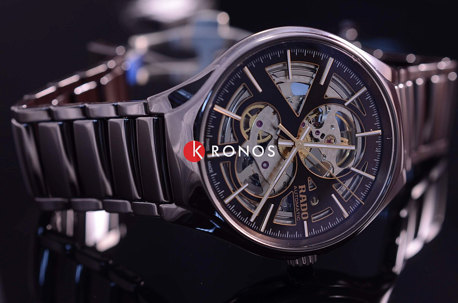 Часы Rado True Automatic Open Heart R27511302 — плазменная керамика, мужские