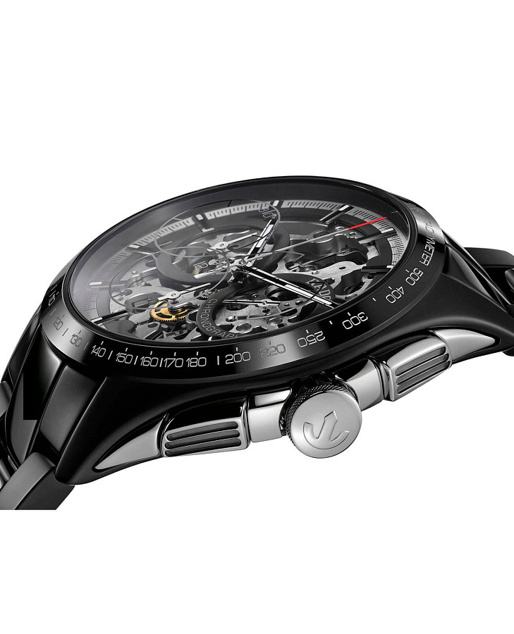 Часы Rado Hyperchrome Skeleton Automatic Chronograph Limited Edition R32249152 — высокотехнологичная керамика, мужские