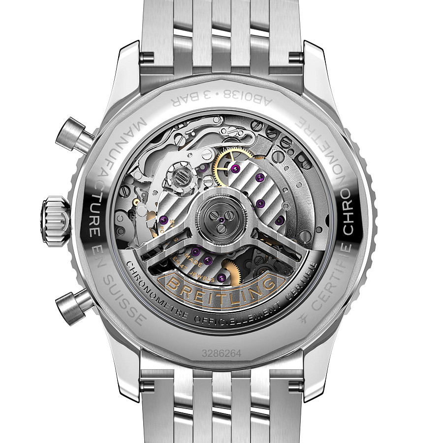 Часы Breitling Navitimer B01 Chronograph 43 AB0138241K1A1 — механические, сталь металл