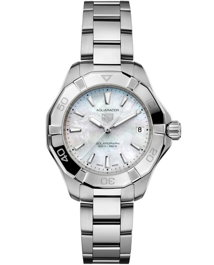 Часы TAG Heuer Aquaracer Professional Solargraph WBP1312.BA0005 — женские, перламутровый