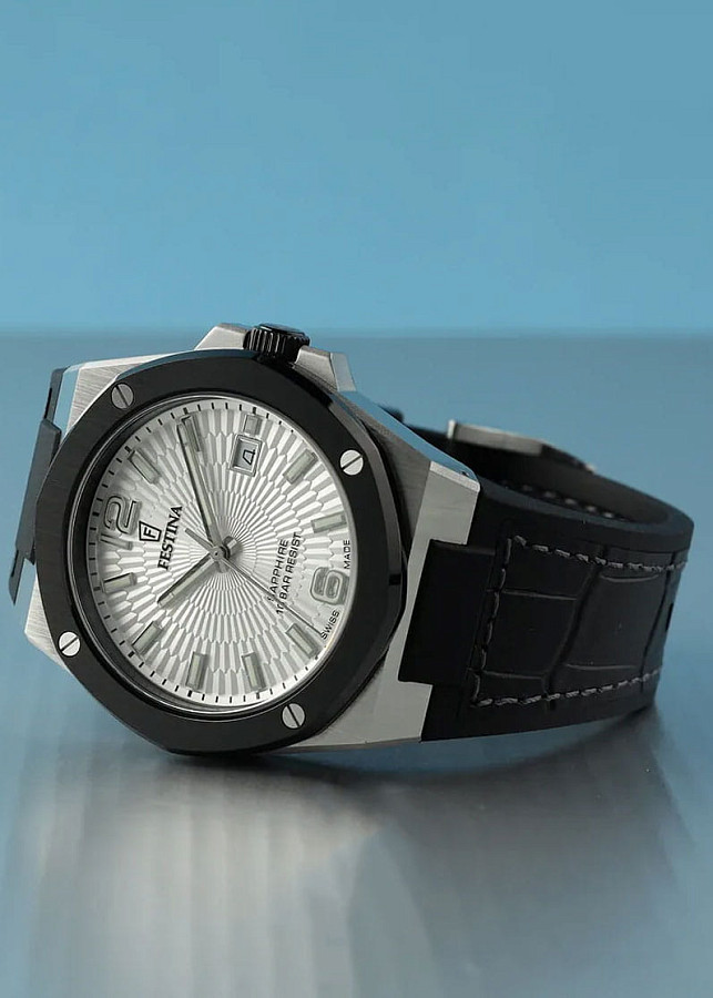 Часы Festina Swiss Made F22001/1 — кварцевые, сталь металл