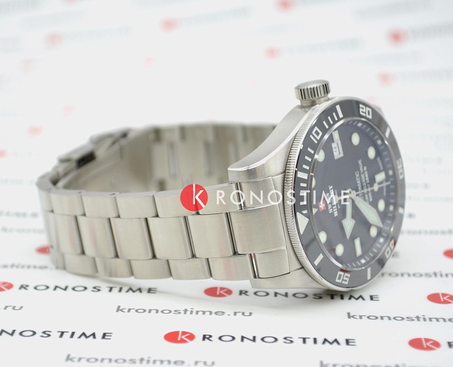Часы Swiss Military by Chrono Diver SMA34075.01 — мужские, нержавеющая сталь