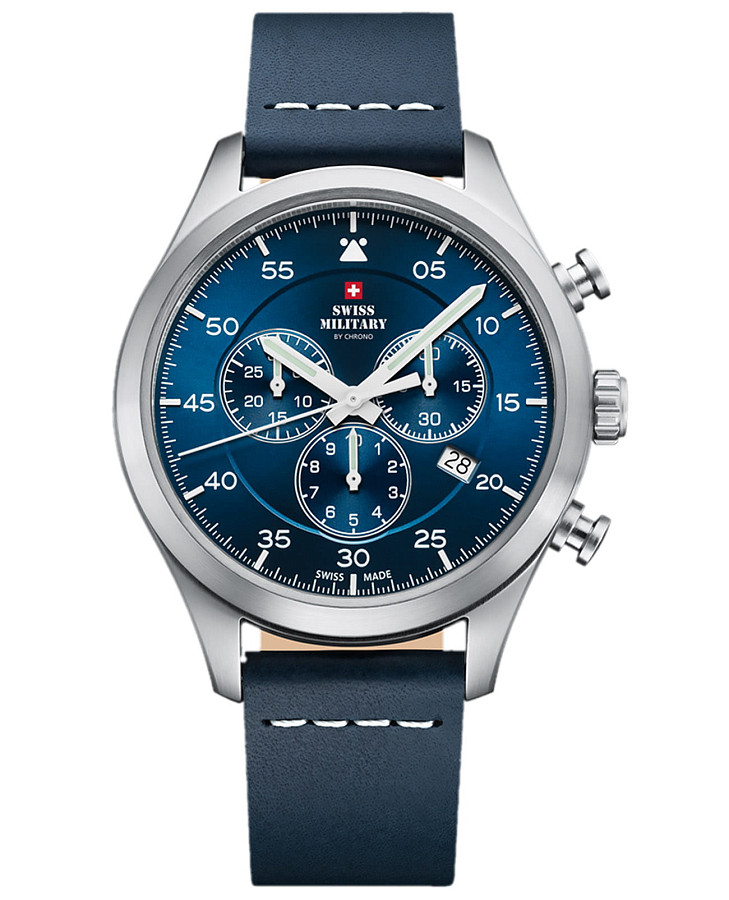 Часы Swiss Military by Chrono SM34076.05 — мужские, синий