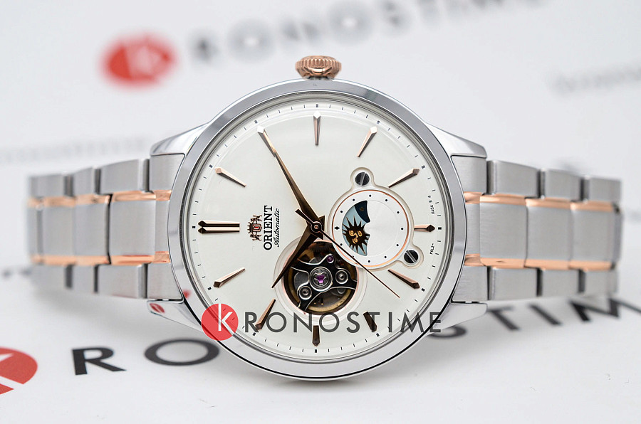 Часы Orient Sun & Moon RA-AS0101S (RN-AS0101S) — механические, металл сталь