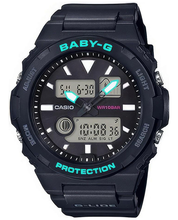 Часы Casio Baby-G BAX-100-1A — женские, черный