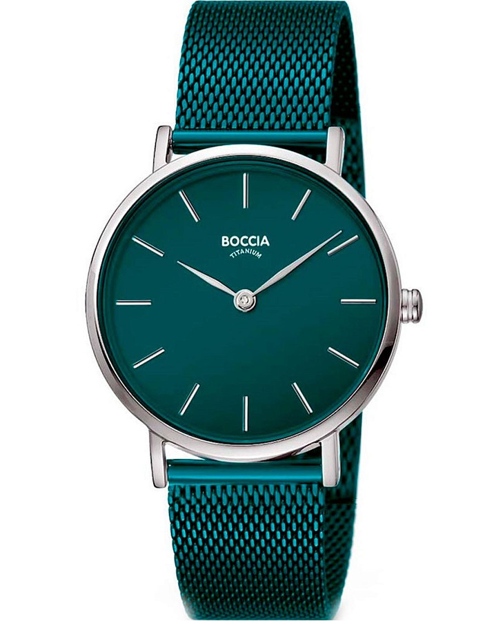 Часы Boccia Titanium Circle-Oval 3281-10 — женские, зеленый