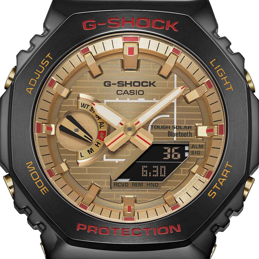 Часы Casio G-Shock GBM-2100RH-1A — мужские, пластик