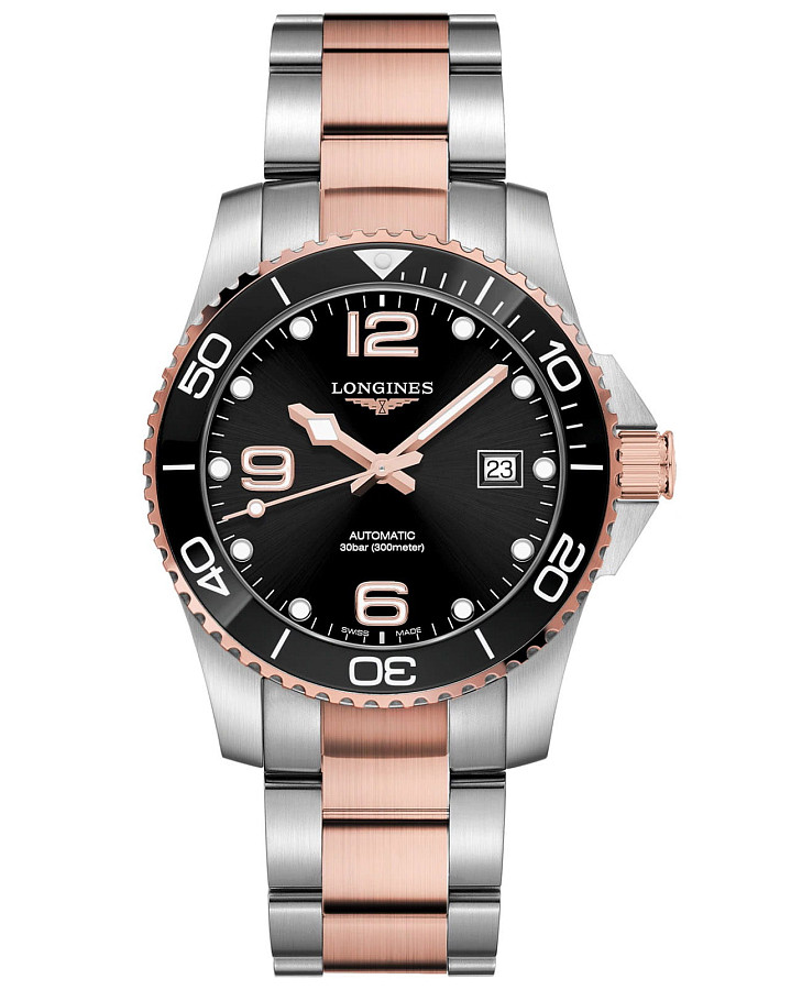 Часы Longines HydroConquest L3.781.3.58.7 — мужские, черный