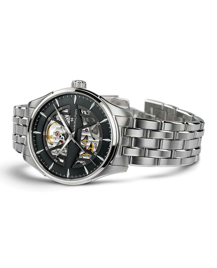 Часы Hamilton Jazzmaster Skeleton Auto H42535180 — механические, сталь