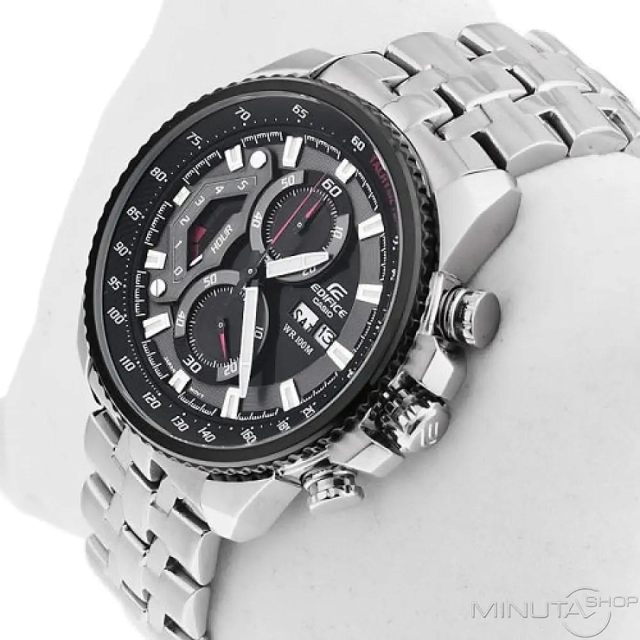 Часы Casio Edifice EF-558D-1A — мужские, нержавеющая сталь