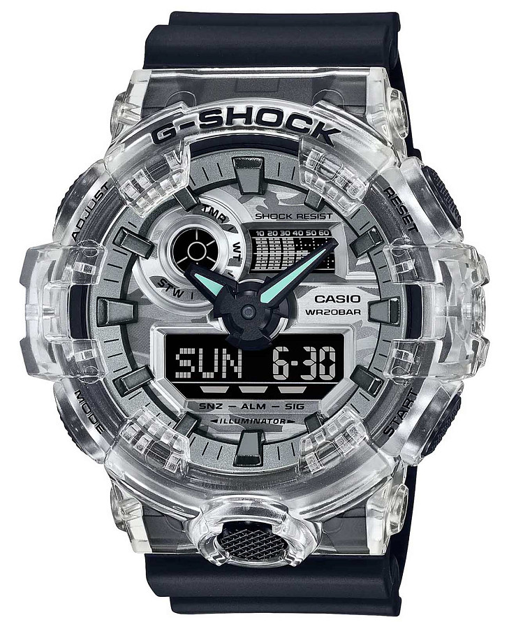 Часы Casio G-Shock GA-700SKC-1ADR (GA-700SKC-1A) — мужские, серый