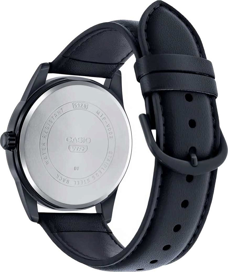 Часы Casio Collection MTP-VD02BL-1E — кварцевые, металл сталь