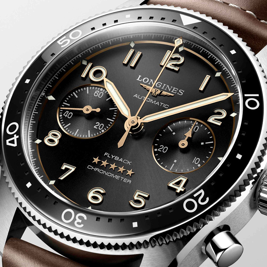 Часы Longines Spirit L3.821.4.53.2 — мужские, кожаный