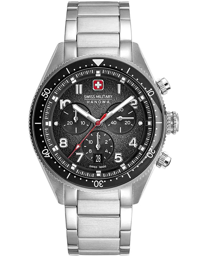 Часы Swiss Military Hanowa Greyhound SMWGI0003803 — мужские, черный