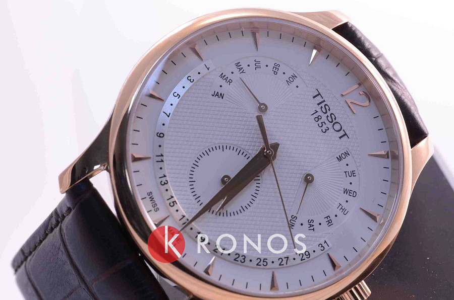 Часы Tissot Tradition Perpetual Calendar T063.637.36.037.00 — сталь металл, Швейцария