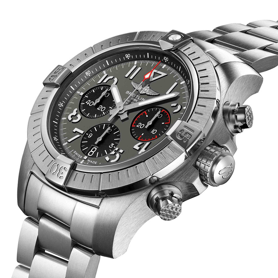 Часы Breitling Avenger B01 Chronograph 45 AB01821A1B1A1 — механические, сталь металл