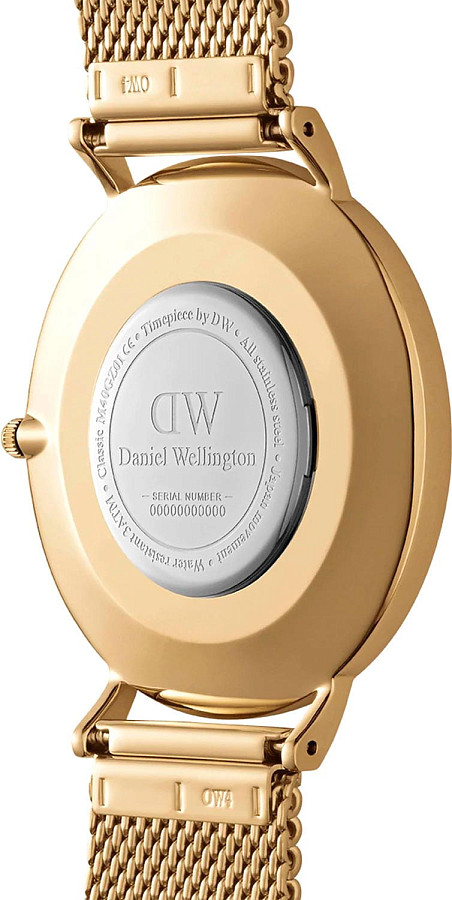 Часы Daniel Wellington Classic Mesh Onyx Gold DW00100631 — нержавеющая сталь с pvd-покрытием, мужские