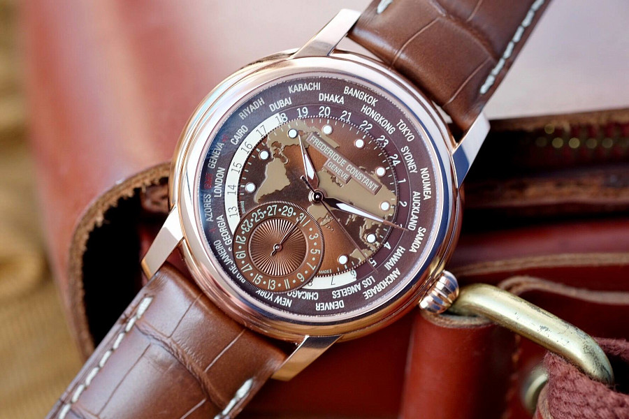 Часы Frederique Constant Worldtimer Manufacture FC-718BRWM4H4 — Швейцария, механические