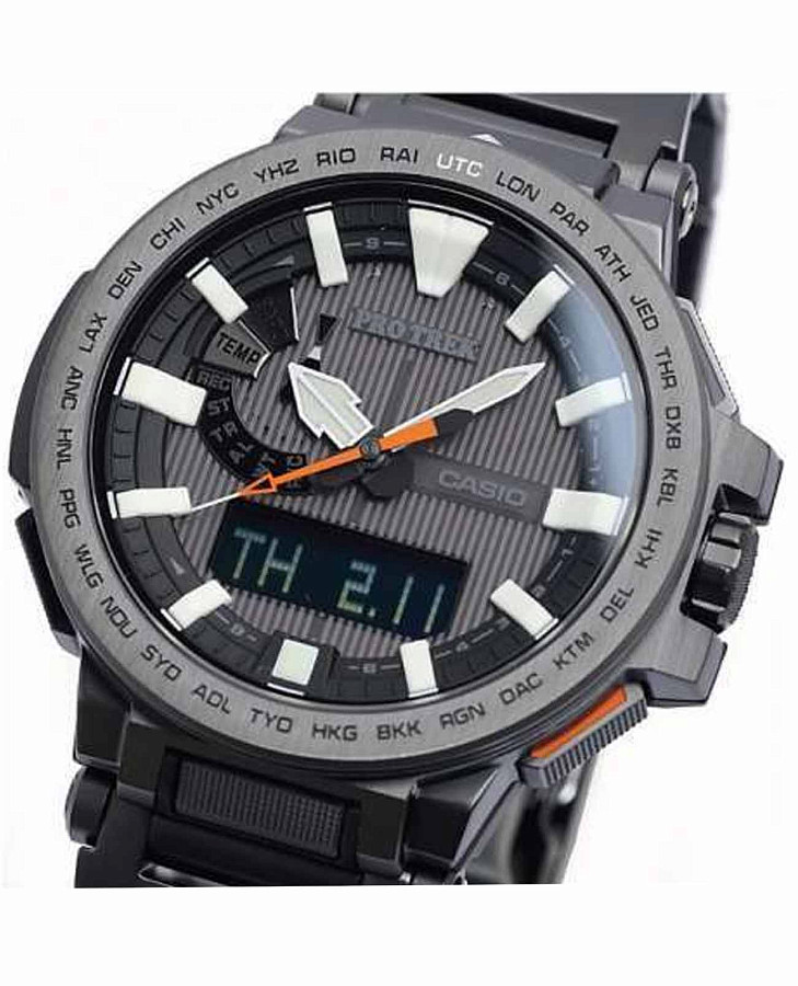 Часы Casio Pro Trek PRX-8000YT-1JF — титановый, мужские