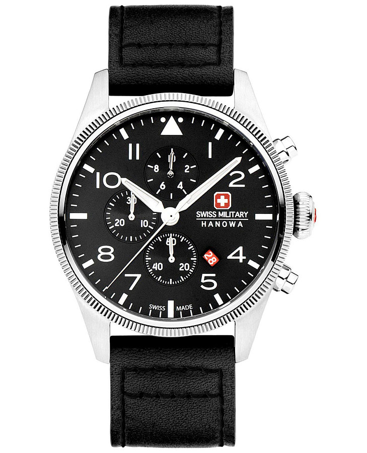 Часы Swiss Military Hanowa Thunderbolt Chrono SMWGC0000401 — мужские, черный