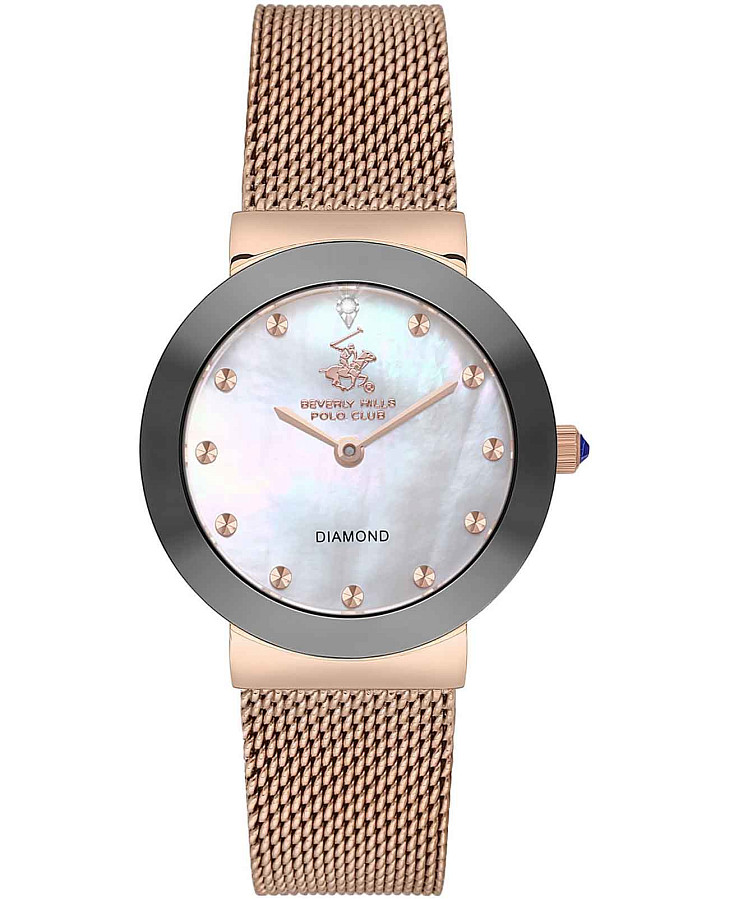 Часы Beverly Hills Polo Club Quartz BP3609X.420 — женские, перламутровый