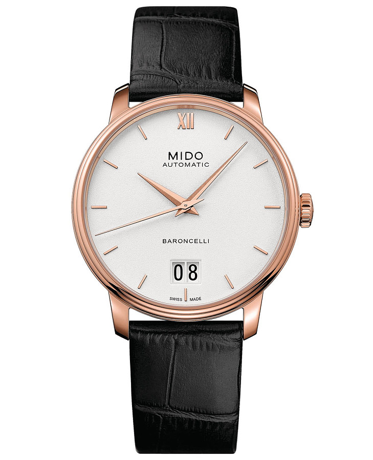 Часы Mido Baroncelli Big Date M027.426.36.018.00 — мужские, белый