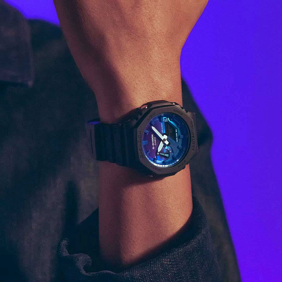 Часы Casio G-Shock GA-2100FL-1A — Япония, кварцевые