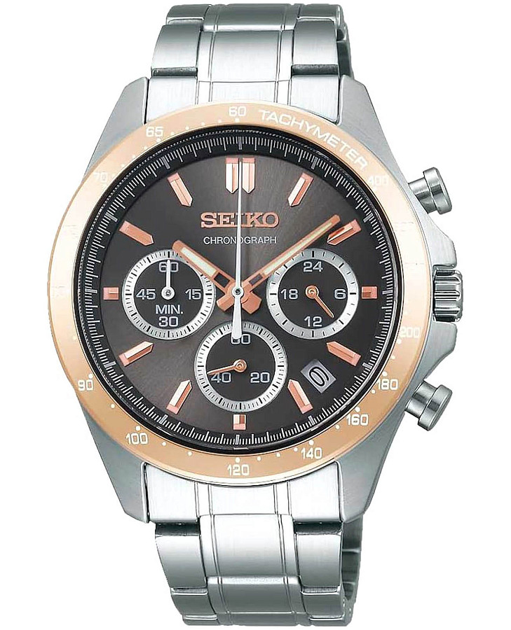Часы Seiko Spirit Chronograph SBTR026 — мужские, черный