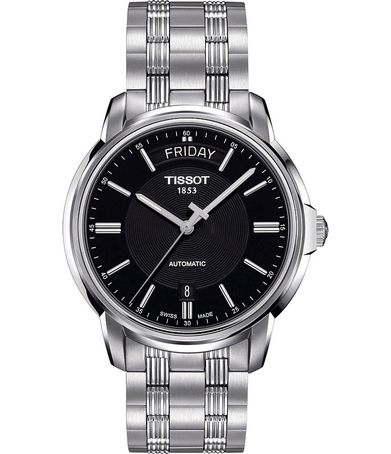 Часы Tissot Automatics III Day Date T065.930.11.051.00 — мужские, черный