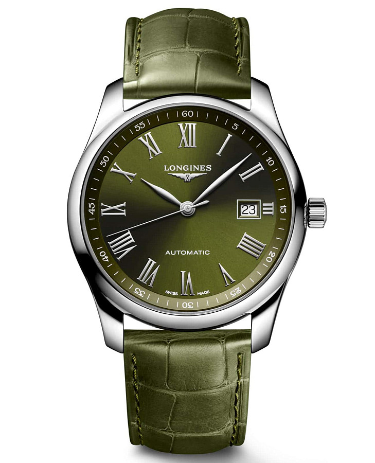 Часы Longines Master Collection L2.793.4.09.2 — мужские, зеленый