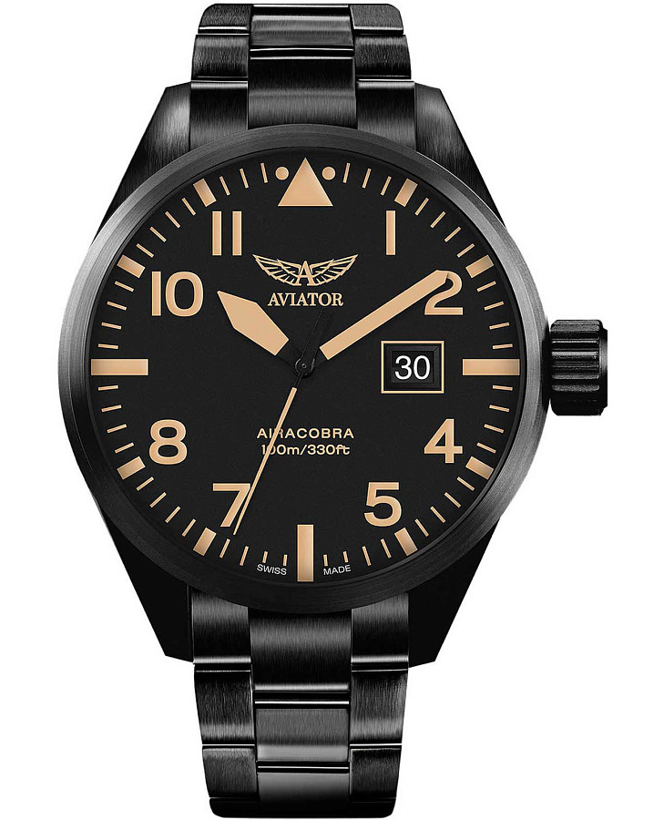 Часы Aviator Airacobra P42 V.1.22.5.157.5 — мужские, черный