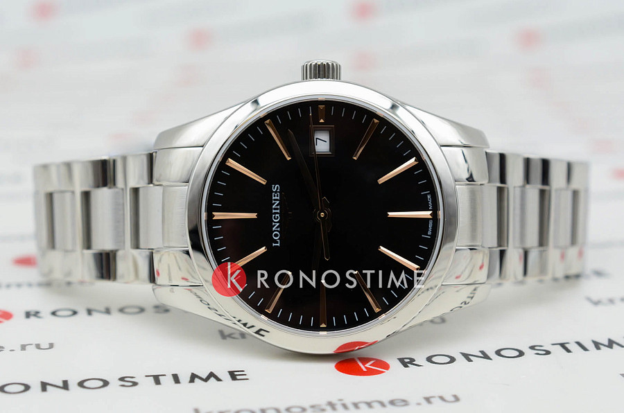 Часы Longines Conquest Classic L2.386.4.52.6 — кварцевые, металл сталь