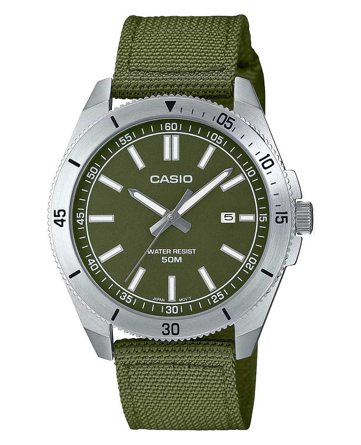 Часы Casio Collection MTP-B155C-3EV — мужские, зеленый