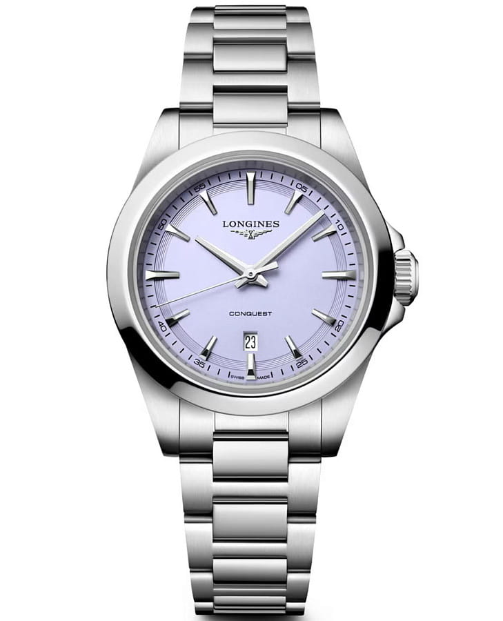 Часы Longines Conquest 30 mm L3.350.4.02.6 — женские, фиолетовый