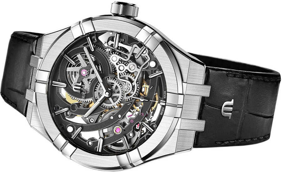 Часы Maurice Lacroix Aikon Automatic Skeleton AI6028-SS002-030-2 — металл сталь, Швейцария