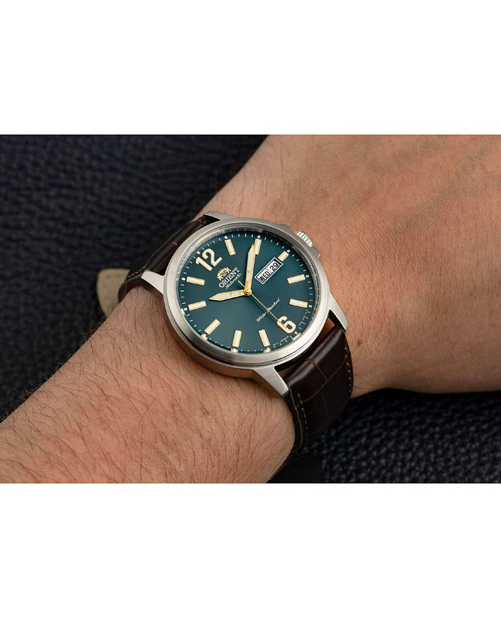Часы Orient Automatic RA-AA0C06E (RN-AA0C06E) — зеленый, сталь металл