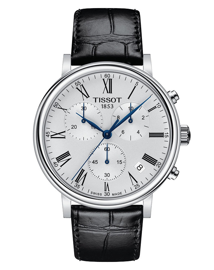 Часы Tissot Carson Premium Chronograph T122.417.16.033.00 — мужские, серебристый
