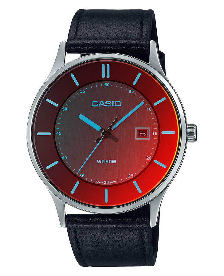 Часы Casio Collection MTP-E605L-1EVDF (MTP-E605L-1E) — мужские, красный
