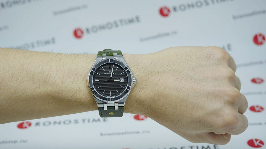 Часы Maurice Lacroix Aikon Quartz AI1008-PVB21-330-1 — мужские, кожаный