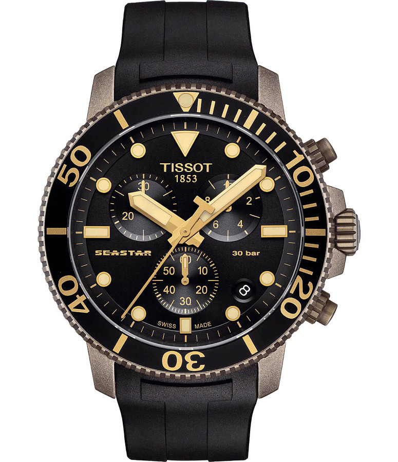 Часы Tissot Seastar 1000 Chronograph T120.417.37.051.01 — мужские, черный