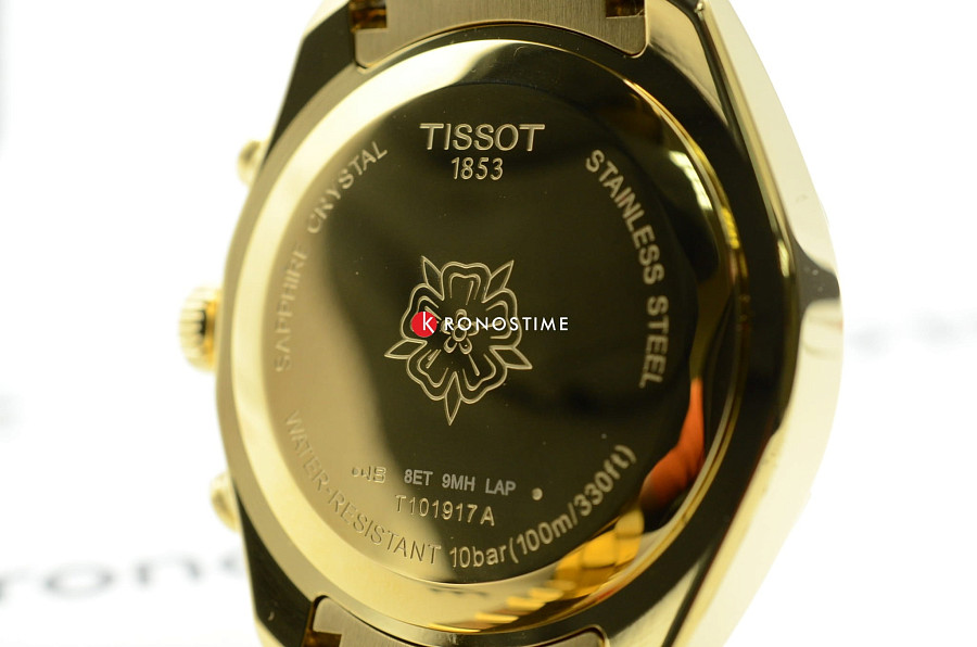 Часы Tissot PR 100 Sport Chic Chronograph T101.917.33.116.01 — перламутровый, сталь металл