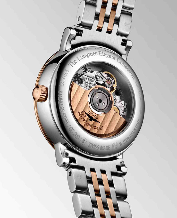 Часы Longines Elegant Collection L4.310.5.11.7 — механические, сталь золото металл