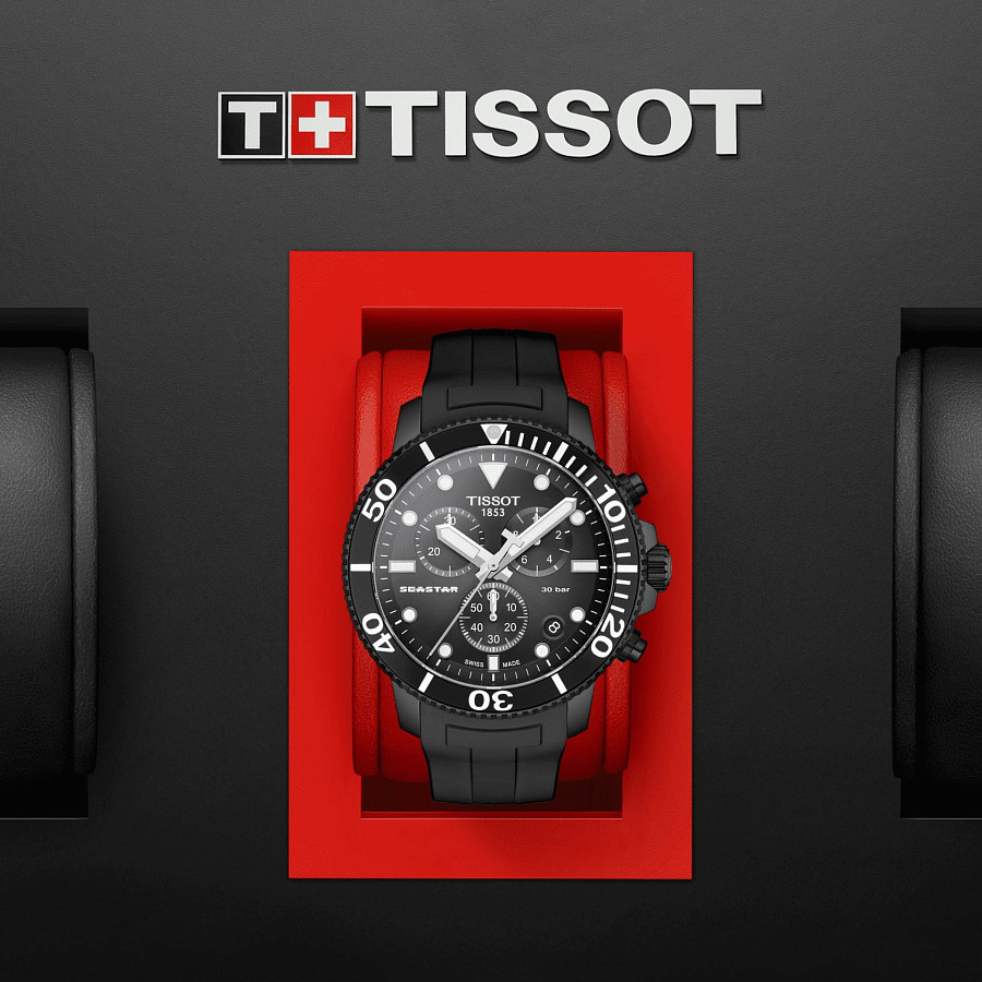 Часы Tissot Seastar 1000 Chronograph T120.417.37.051.02 — сталь металл, Швейцария