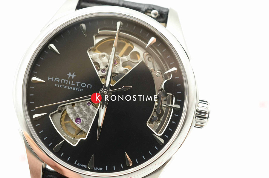 Часы Hamilton Jazzmaster Open Heart Lady Auto H32215730 — черный, сталь