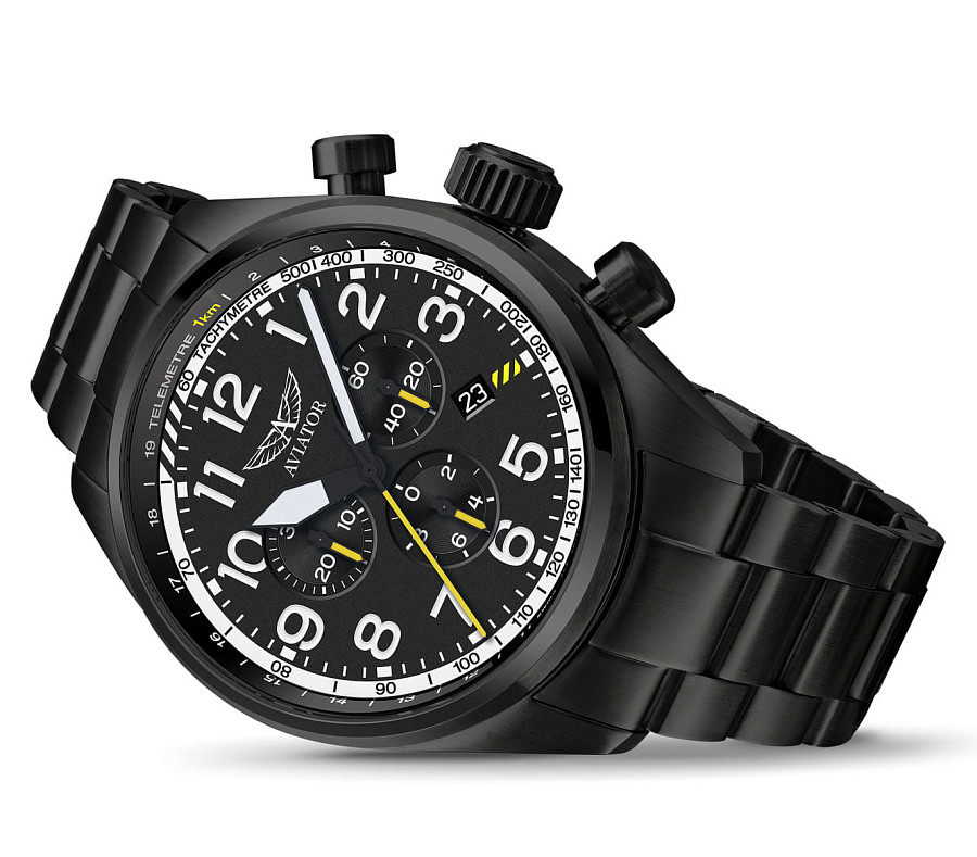 Часы Aviator Airacobra P45 Chrono V.2.25.5.169.5 — кварцевые, металл сталь