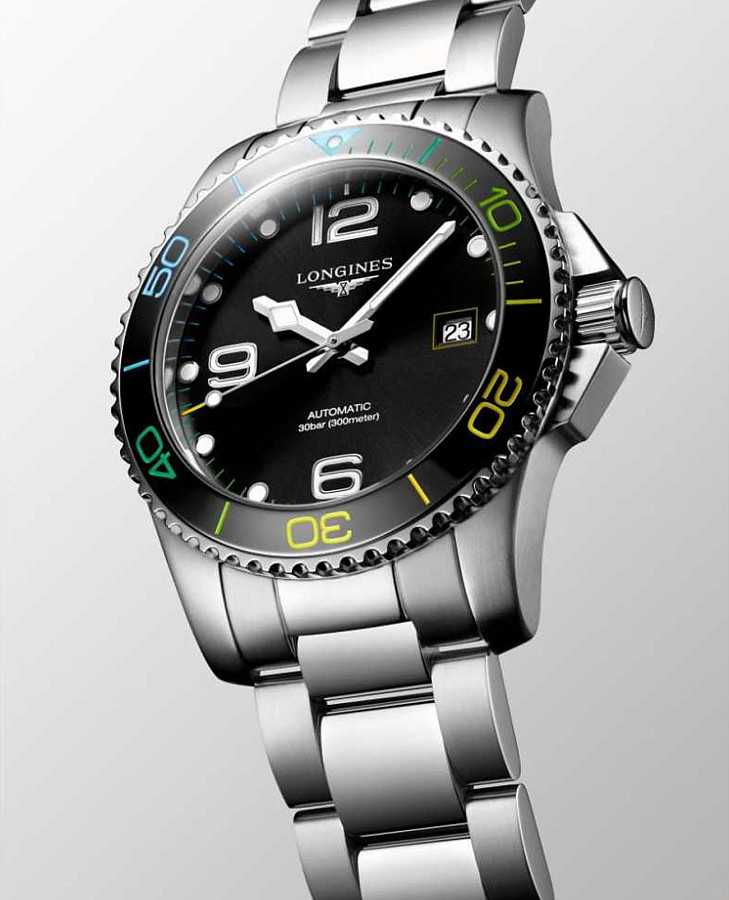 Часы Longines HydroConquest L3.781.4.59.6 — механические, металл сталь керамика