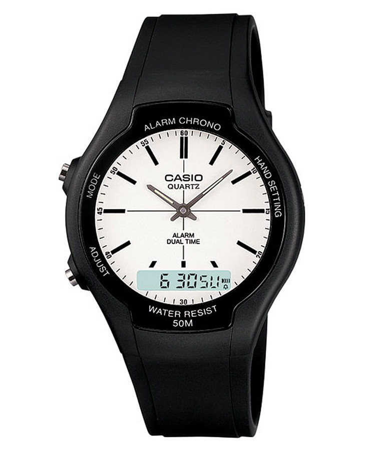 Часы Casio Collection AW-90H-7E — мужские, белый